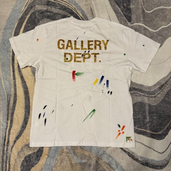 Lanvin x Gallery Dept White Paint Splatter Tee Mens Large - Picture 3 of 3